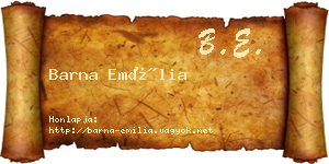 Barna Emília névjegykártya