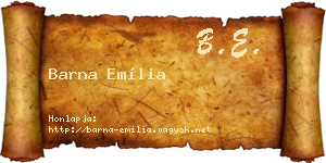Barna Emília névjegykártya
